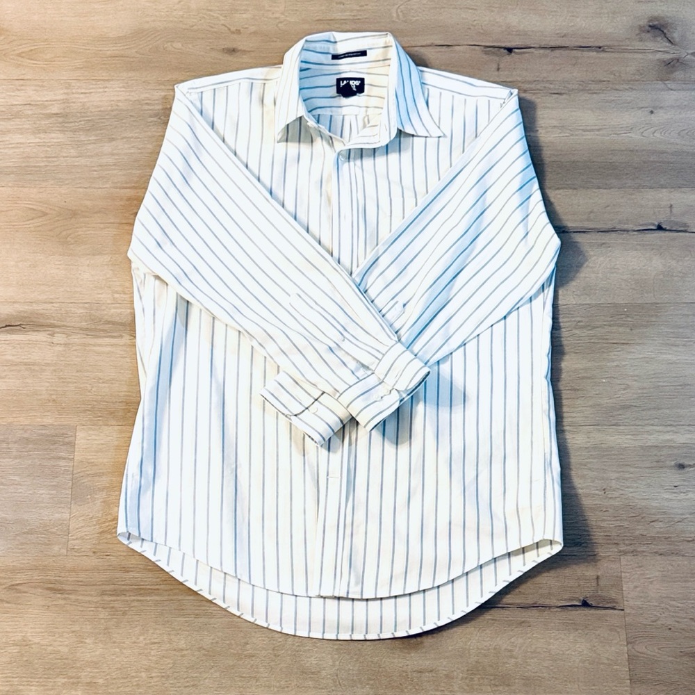 Men's White Striped Shirt